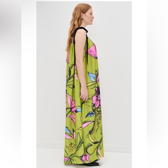Stine Goya green One Sleeve Maxi Dress with Bow Strap - Picture 3 of 12